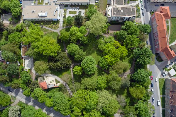 Fotografie - Karl-Bauer-Park aus der Vogelperspektive