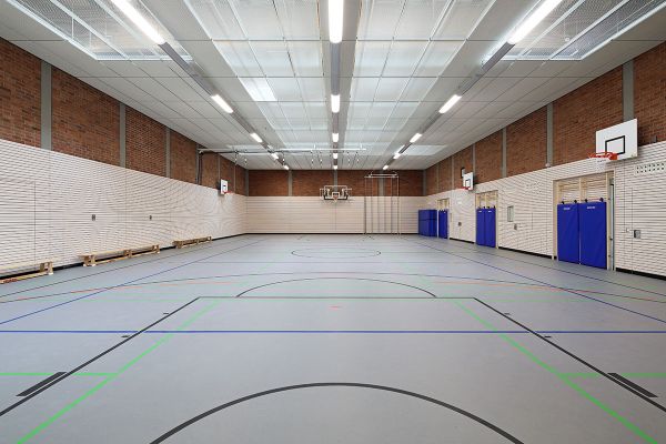 Fotografie – Turnhallen Albrecht-Altdorfer-Gymnasium – Innenansicht neue Turnhalle