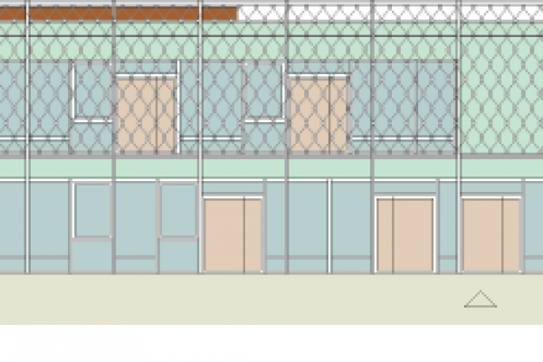 Zeichnung – Kinderhaus Marienstraße, Ansicht West