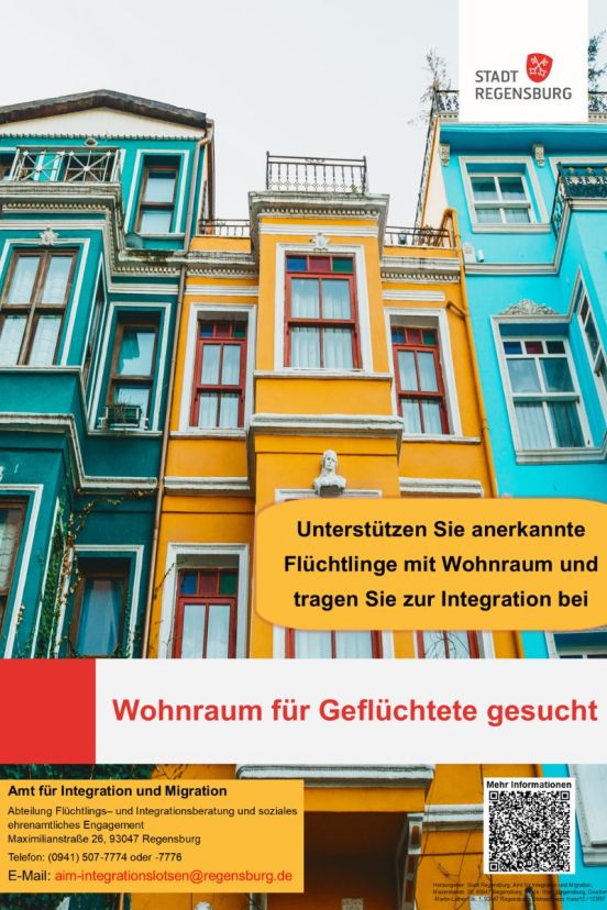Plakat - Wohnraum für Geflüchtete