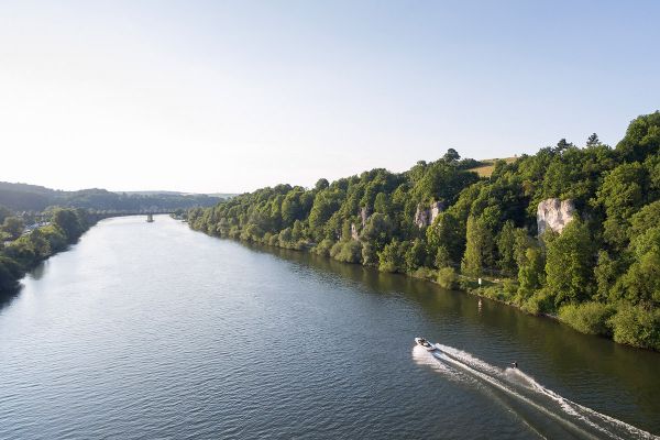 Fotografie - Luftaufnahme über Donau