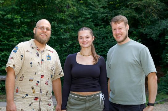 Das JUZ Königswiesen Team, von links nach rechts, Benjamin Diestelmann, Michelle Ulrich und Lennart Krummeck.