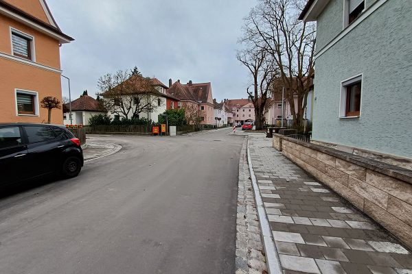 Fotografie - Fertiggestellte Maßnahme Margaretenau zwischen Lindenstraße und Prüfeninger Straße 